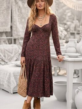 burnt orange and cream dress Mermaid Bridesmaid With Slit Size:20